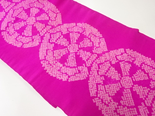 JAPANESE KIMONO / ANTIQUE NAGOYA OBI / SILK / SHIBORI / GENJIGURUMA